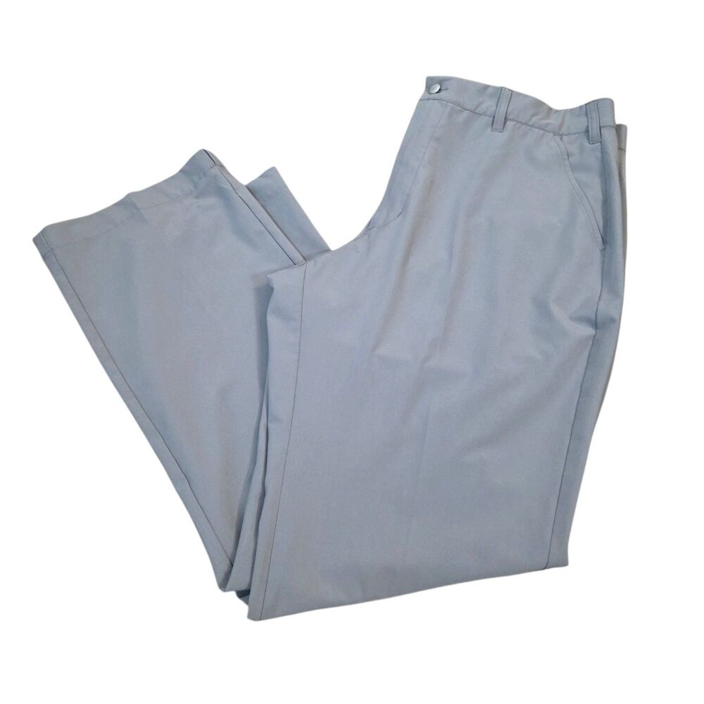 TGW Men's Golf Pants 35x30 Grey Flat Front Performance Tech Stretch Trousers